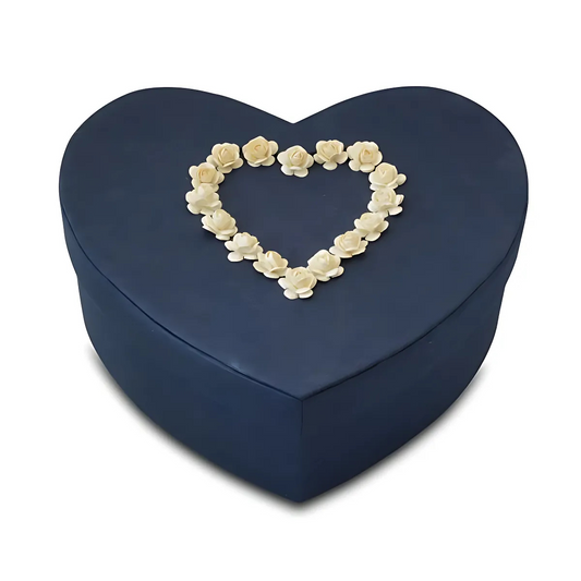 Blue Comfort Heart Paper Urns
